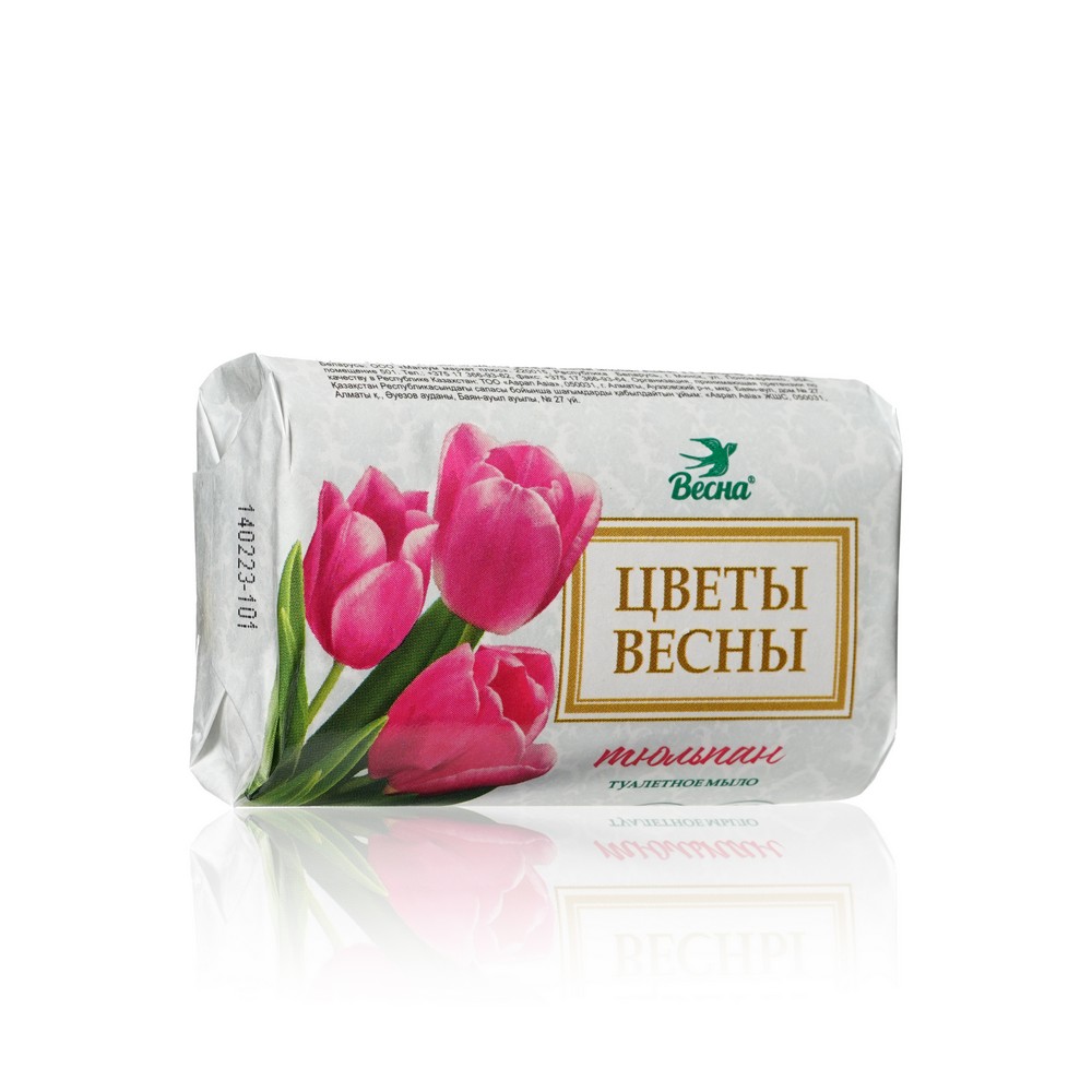 Туалетное мыло Весна Цветы весны " Тюльпан " 90г. Фото 2.