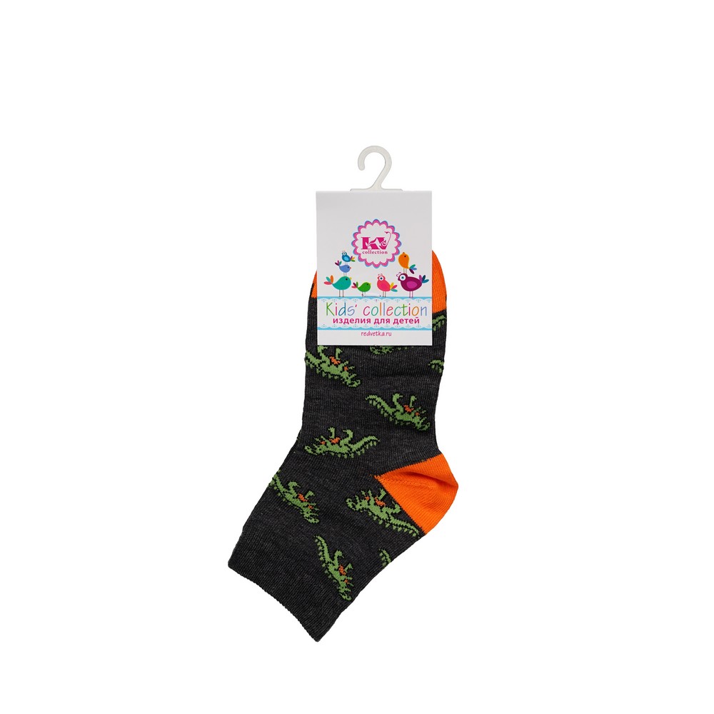 Детские носки Красная ветка Kids Collection " Динозавры " Серый р.14-16. Фото 1.