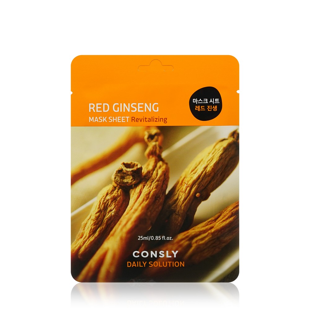 Глубоко увлажняющая маска для лица Consly Red Ginseng с экстрактом красного женьшеня 25мл. Фото 1.