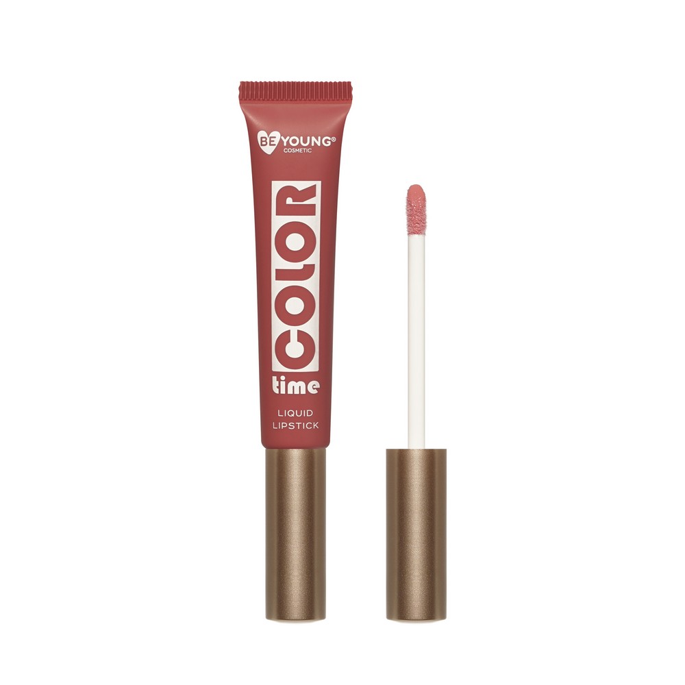 Жидкая помада для губ BeYoung Color Time 107 10мл. Фото 1.