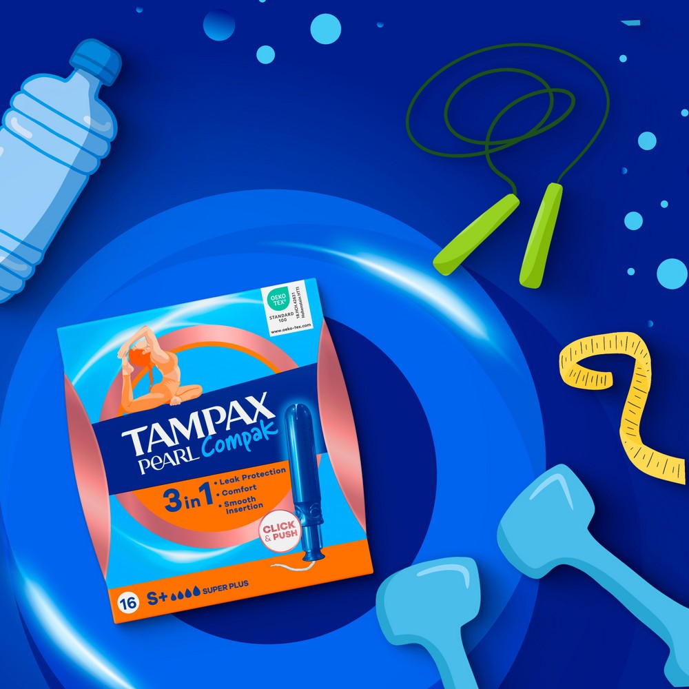 Тампоны с аппликатором Tampax Pearl Compak Super plus duo 16шт. Фото 11.