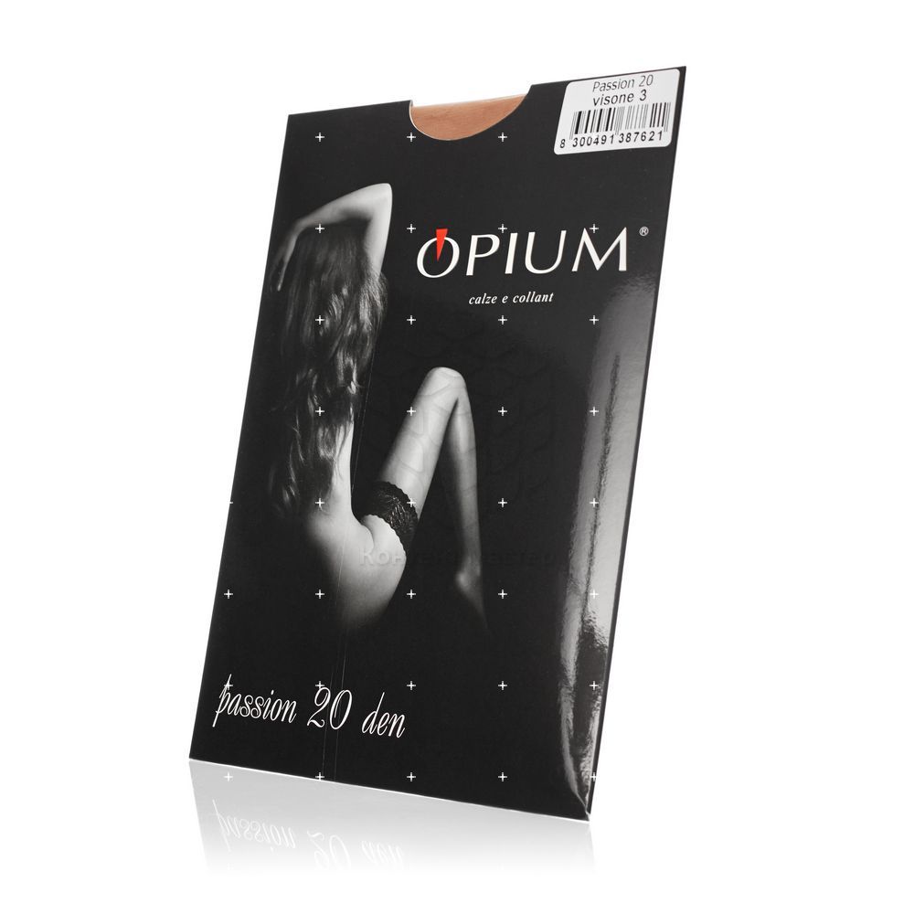 Женские чулки Opium Passion 20den Visone 3 размер. Фото 1.