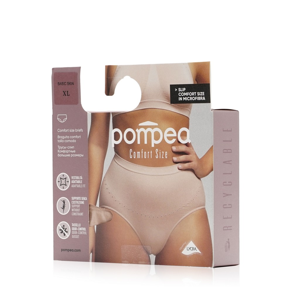 Женские трусы Pompea Slip Comfort Size Basik skin XL. Фото 2.