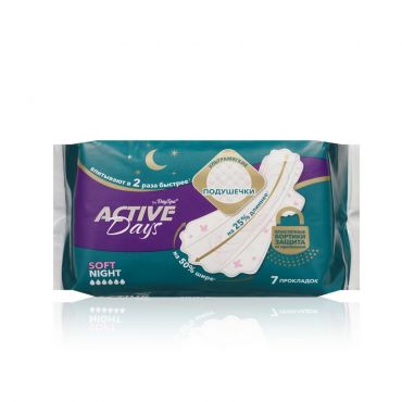 Женские прокладки Day Spa Active Days Night soft 7шт.