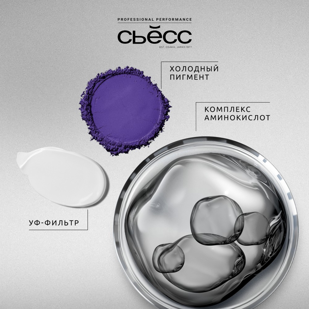 Шампунь с пигментом Сьёсс Blonde для осветленных и мелированных волос 450мл. Фото 6.