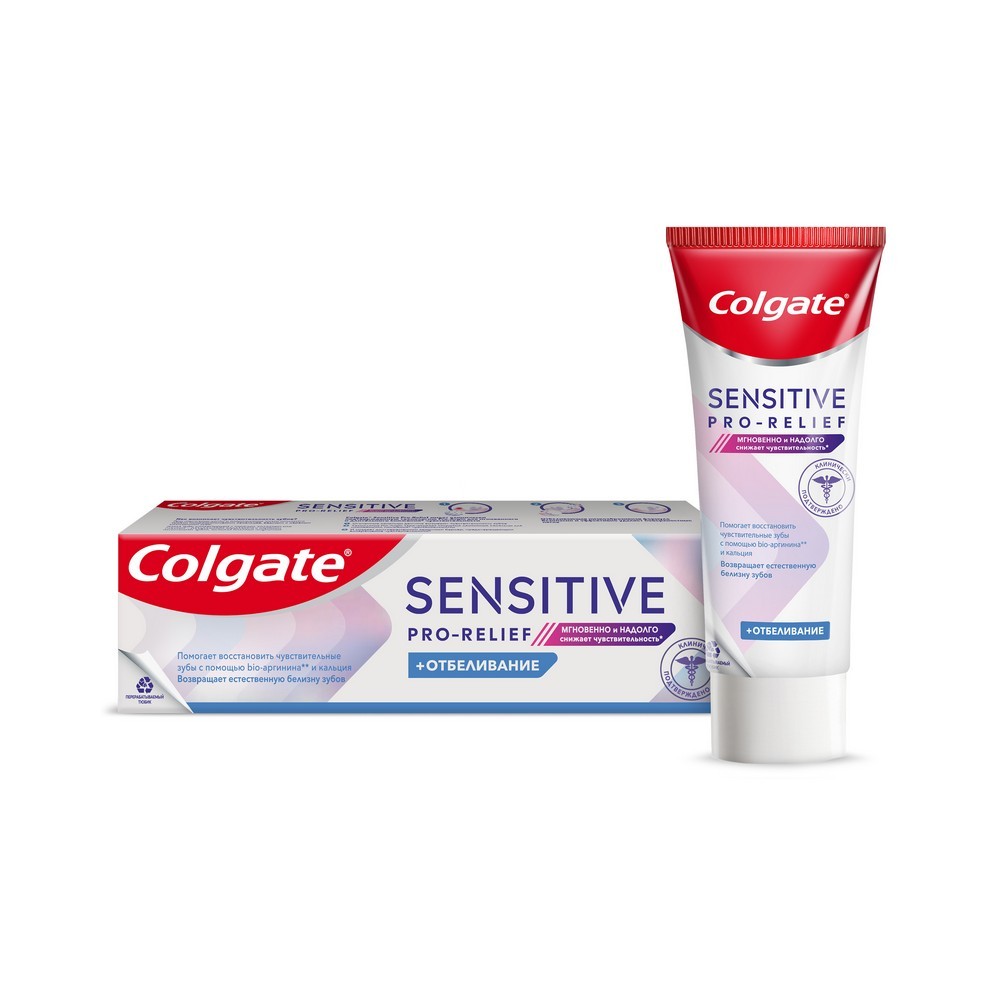 Зубная паста Colgate Sensitive Pro-Relief + отбеливание 75мл. Фото 1.