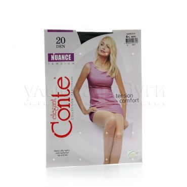 Женские колготки Conte Nuance 20den Nero 4 размер.