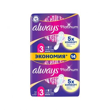 Женские прокладки Always Platinum Super Plus duo 14шт.