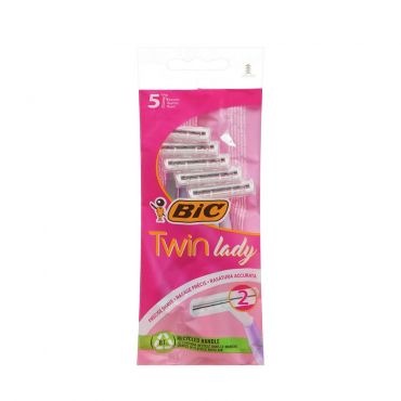 Женские одноразовые станки Bic Twin lady , 2 лезвия , 5шт.