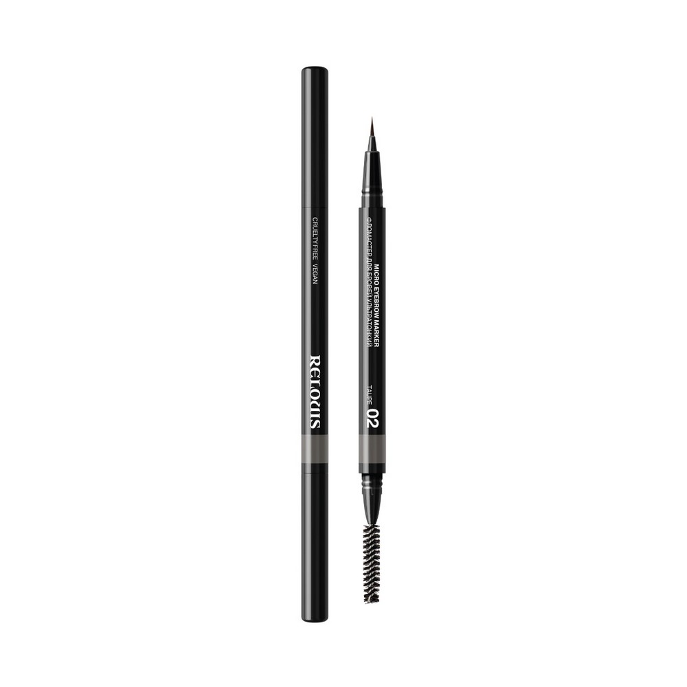 Ультратонкий фломастер для бровей Relouis Micro eyebrow marker 02 0,3мл. Фото 1.