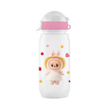 Детская бутылочка для воды с трубочкой девочка 400мл.