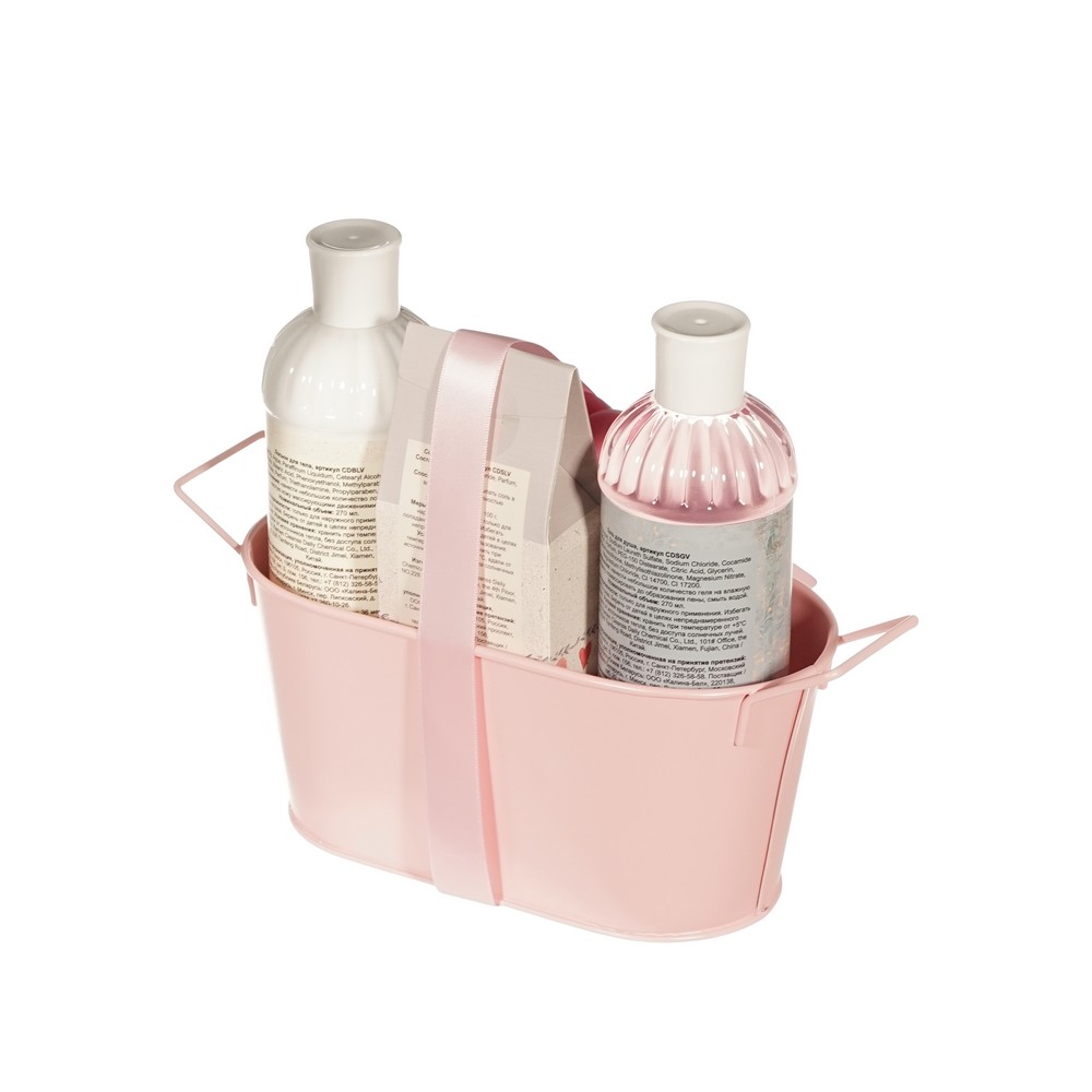 Женский подарочный набор With love ( гель для душа 270мл + лосьон для тела 270мл + соль для ванны 100г + мочалка для тела ) в ассортименте. Фото 3.