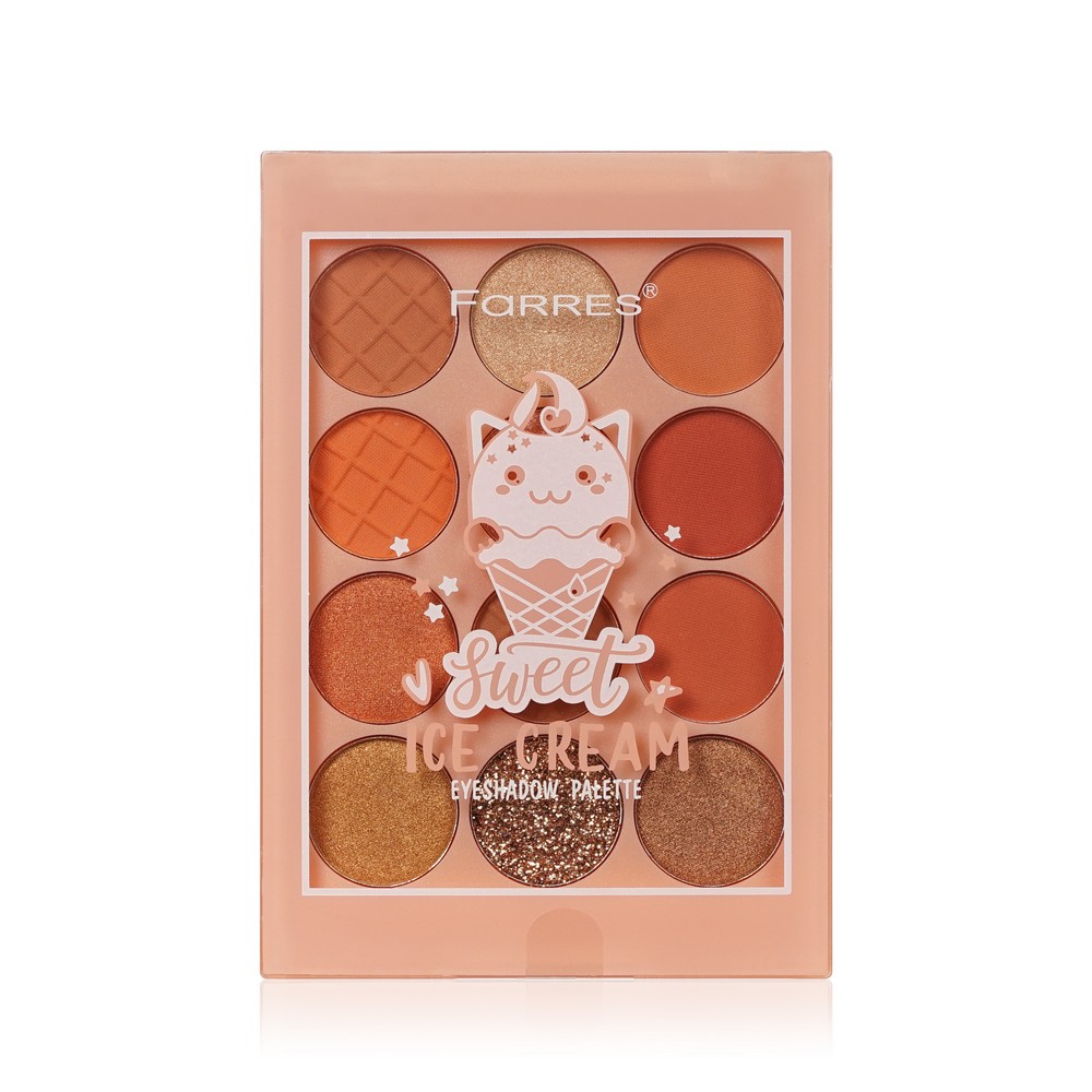 Палетка теней для век Farres Sweet Ice Cream 01 12 цветов 18г. Фото 2.