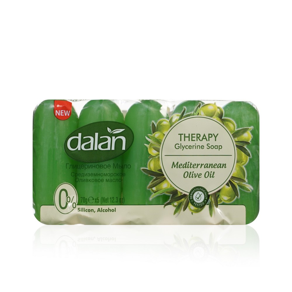 Мыло глицериновое Dalan Therapy " Mediterranean Olive Oil " 5*70г. Фото 1.