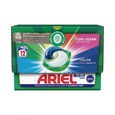 Капсулы для стирки Ariel Всё в 1 Color 12шт.