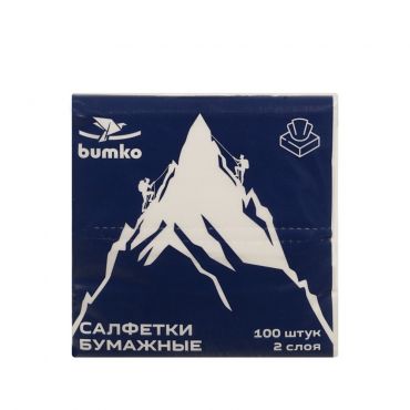 Бумажные салфетки двухслойные V-сложение Bumko Женские/мужские 100шт.