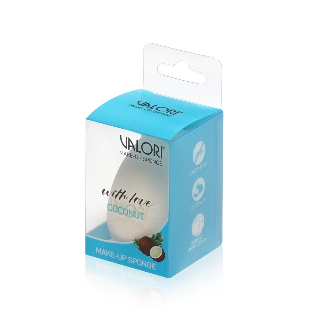 Косметический спонж для макияжа Valori Make Up Sponge Coconut с кокосовой пудрой. Фото 2.