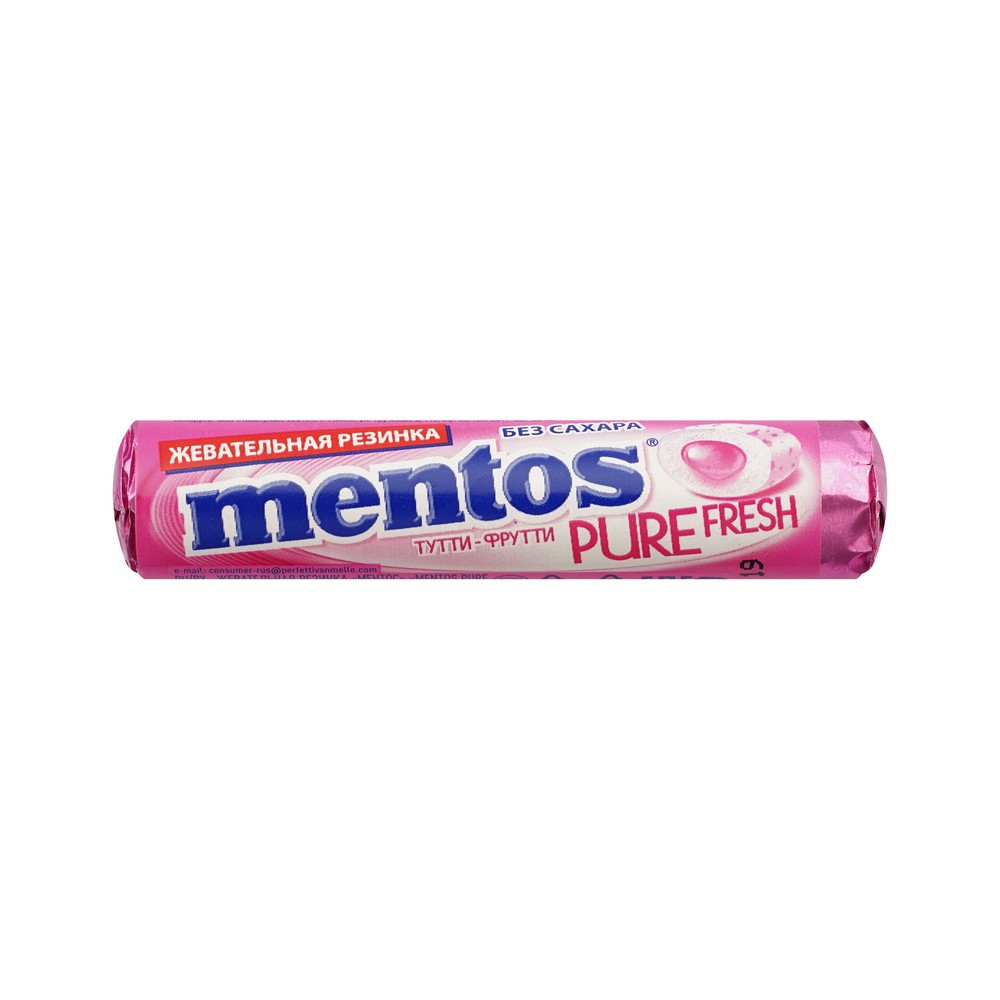 Жевательная резинка Mentos Pure Fresh Тутти-фрути 15,5г. Фото 1.