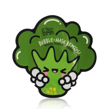 Маска - бабл для лица El'Skin " Bubble-mask Broccoli " с экстрактом брокколи 10г.