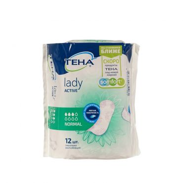 Ежедневные урологические прокладки Тена Lady active Normal 12шт.
