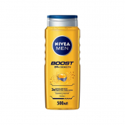 Мужской гель для душа , для тела , лица , волос NIVEA " Boost " 500мл.