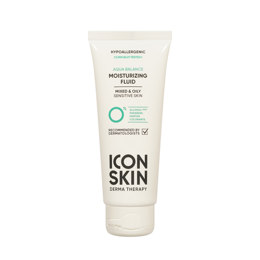 Увлажняющий флюид для лица ICON SKIN Derma Therapy Aqua Balance Moisturizing fluid 75мл. Фото 5.