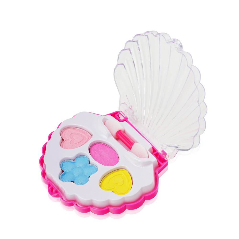 Набор декоративной косметики для девочек Bondibon Eva Moda " Ракушка с тенями для век " 4 оттенка. Фото 3.