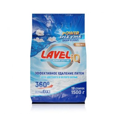 Универсальный стиральный порошок LAVELiq Power Enzyme 1,5кг.