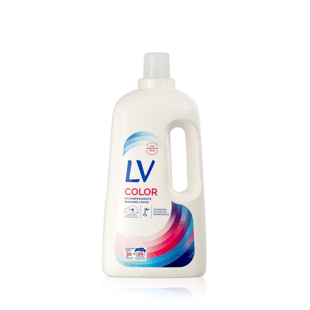 Концентрированный гель LV для стирки цветного белья 1,5л. Фото 1.