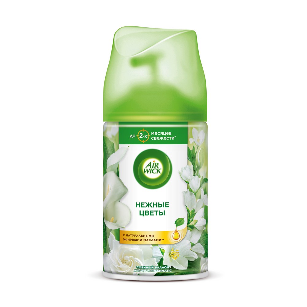 Освежитель воздуха Air wick Freshmatic " Нежные цветы " автоматический сменный баллон 250мл. Фото 1.