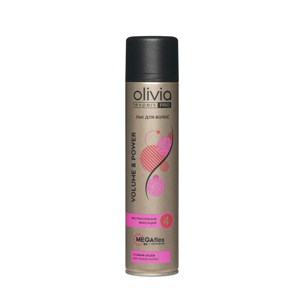 Лак для волос Olivia expert PRO Volume & Power экстрасильная фиксация 4 300мл. Фото 1.