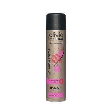 Лак для волос Olivia expert PRO Volume & Power экстрасильная фиксация 4 300мл.