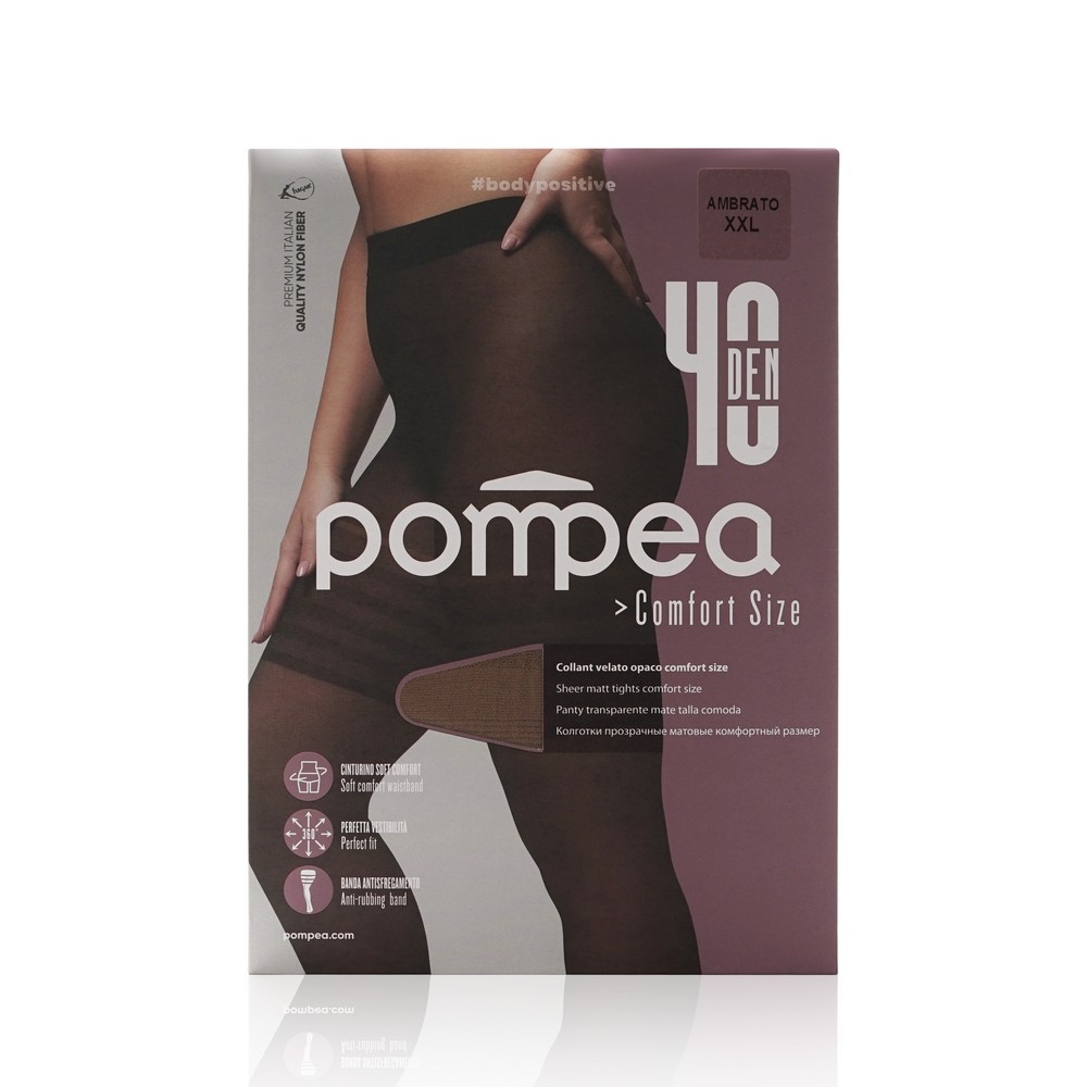 Женские колготки Pompea Comfort Size 40den Ambrato 6 размер Вид№4