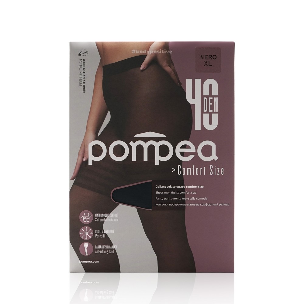 Женские колготки Pompea Comfort Size 40den Nero 5 размер Вид№4