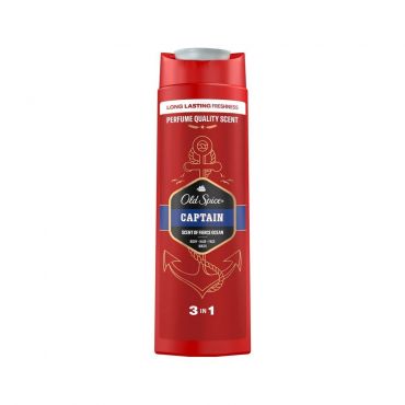 Мужской гель для душа + шампунь для волос 3 в 1 Old Spice Captain 400мл.