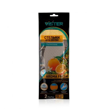 Ультратонкие парфюмированные стельки для обуви Vister Aroma Fresh , р.35-39 , 2 пары.