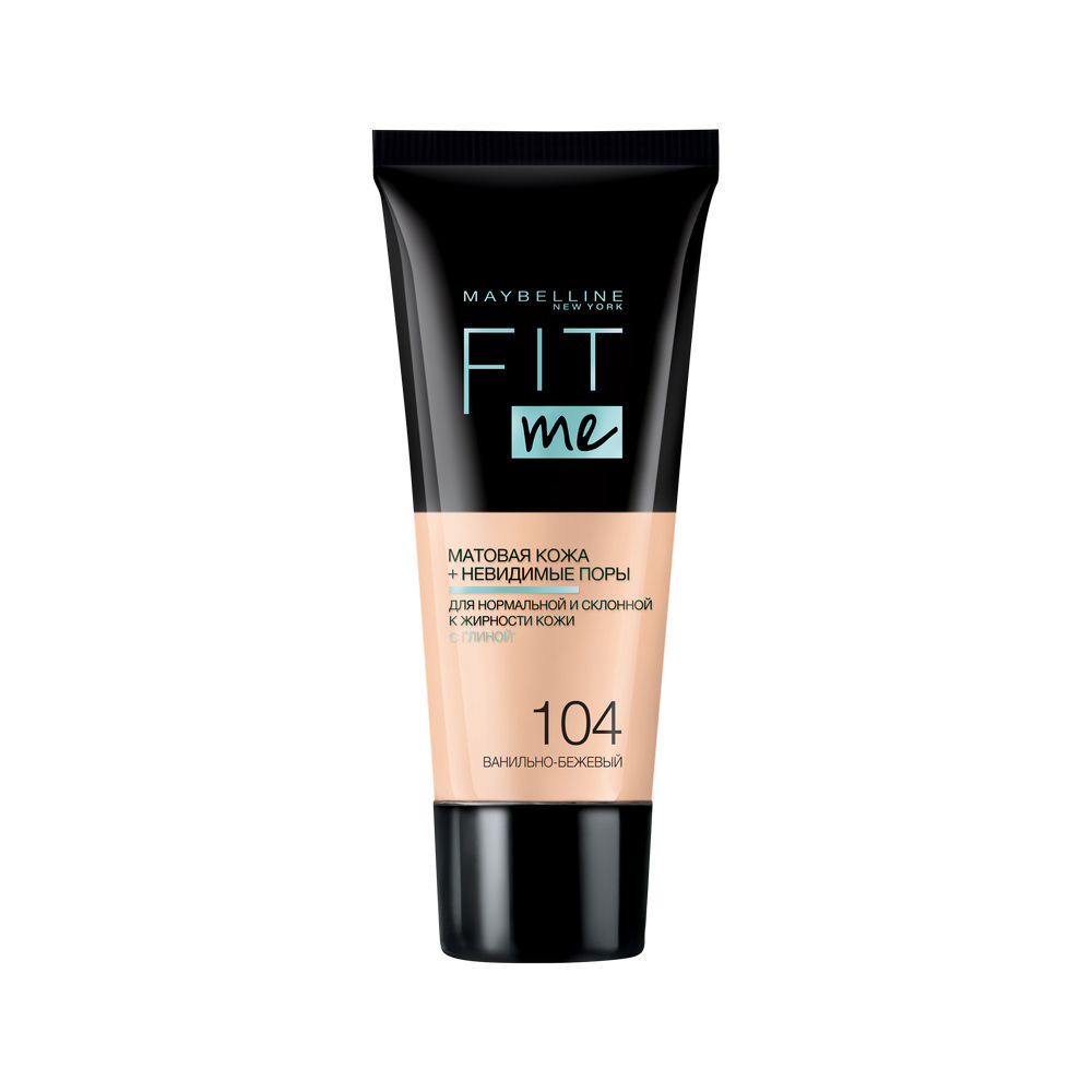 Тональный крем для лица Maybelline New York Fit me! 104 Ванильно-бежевый 30мл. Фото 1.