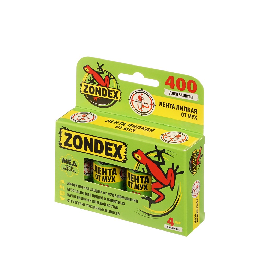 Липкая лента от мух Zondex 4шт. Фото 2.