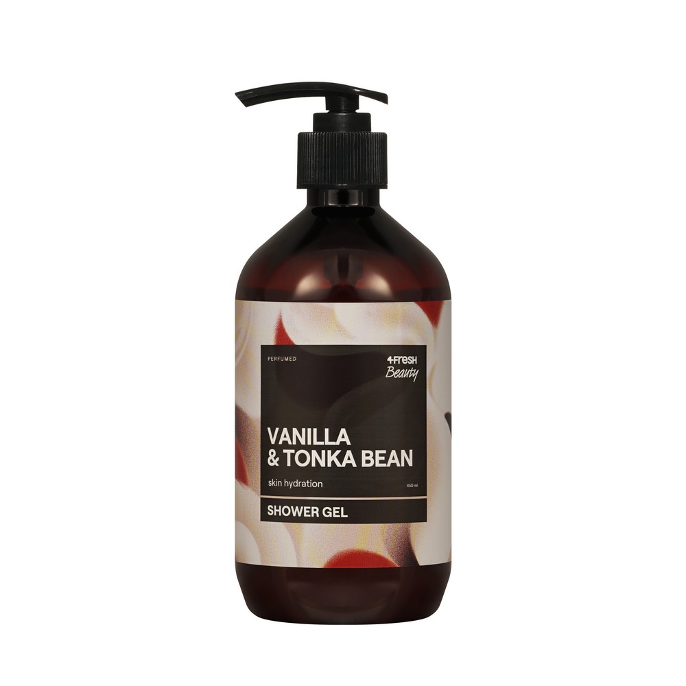 Парфюмированный гель для душа 4Fresh Beauty Vanilla & Tonka Bean 450мл. Фото 1.