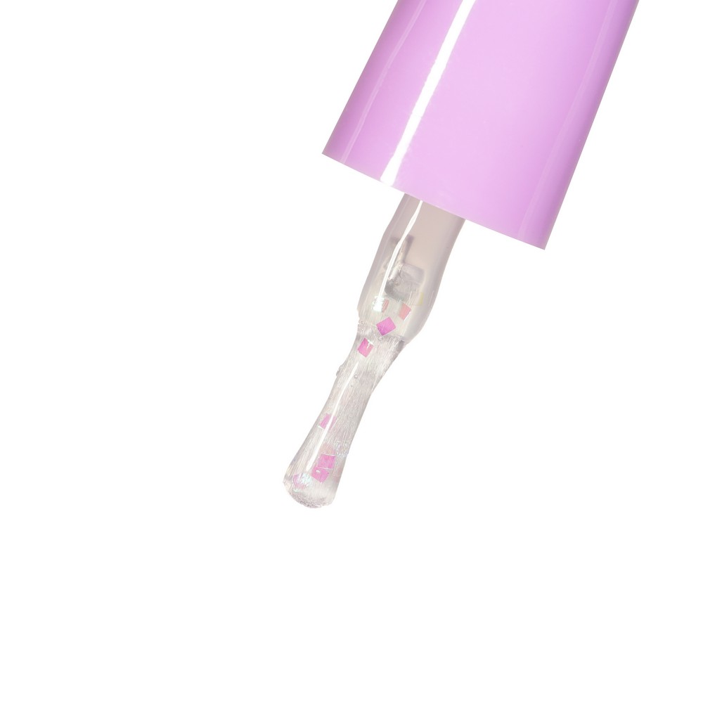 Лак для ногтей Lukky Charmy laque Сиреневый с блестками 5мл. Фото 4.