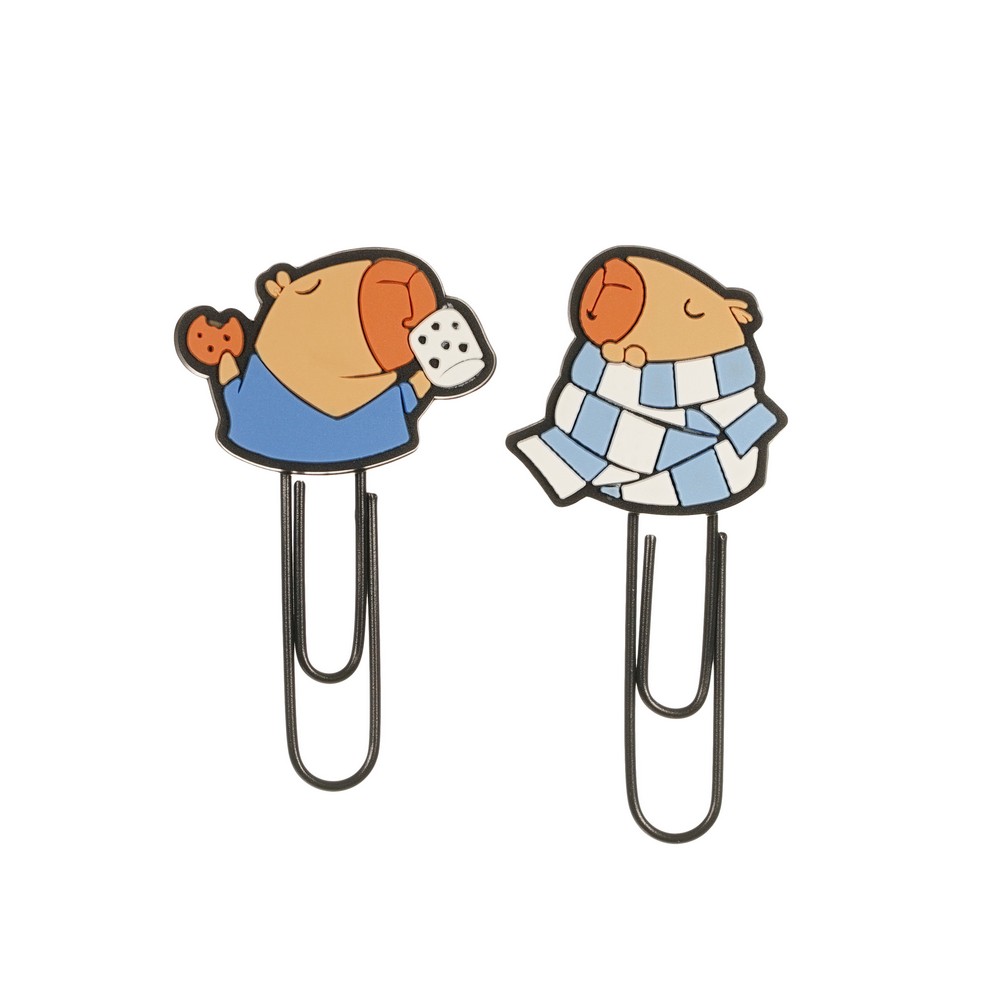 Скрепки - закладки Феникс+ Капибара 2шт. Фото 3.