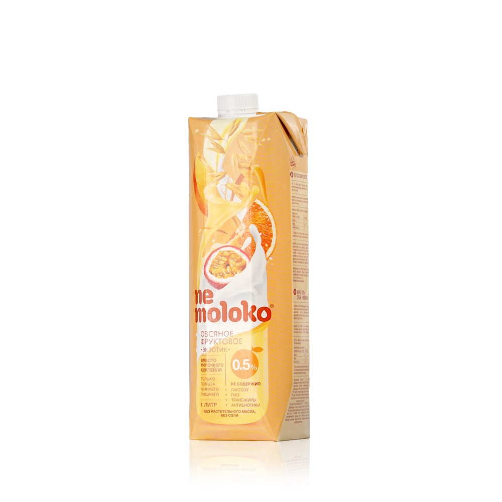Овсяный напиток Ne Moloko " Фруктовый " 0,5% Экзотик 1л. Фото 1.