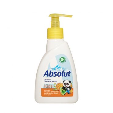 Детское жидкое мыло Absolut Kids масло чайного дерева + календула 0+ вид 250г.