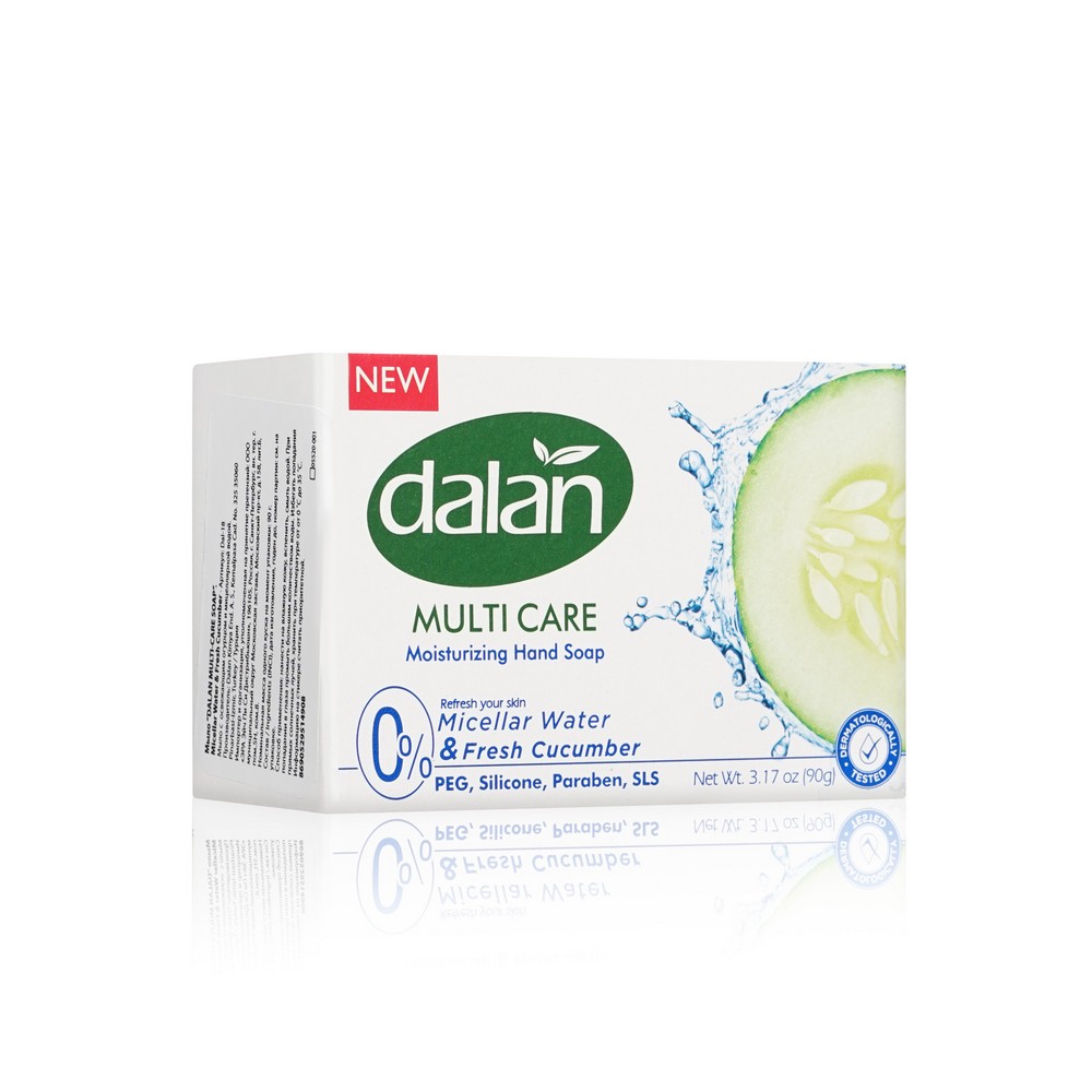 Мыло туалетное Dalan Multi Care " Micellar Water & Fresh Cucumber " 90г. Фото 3.