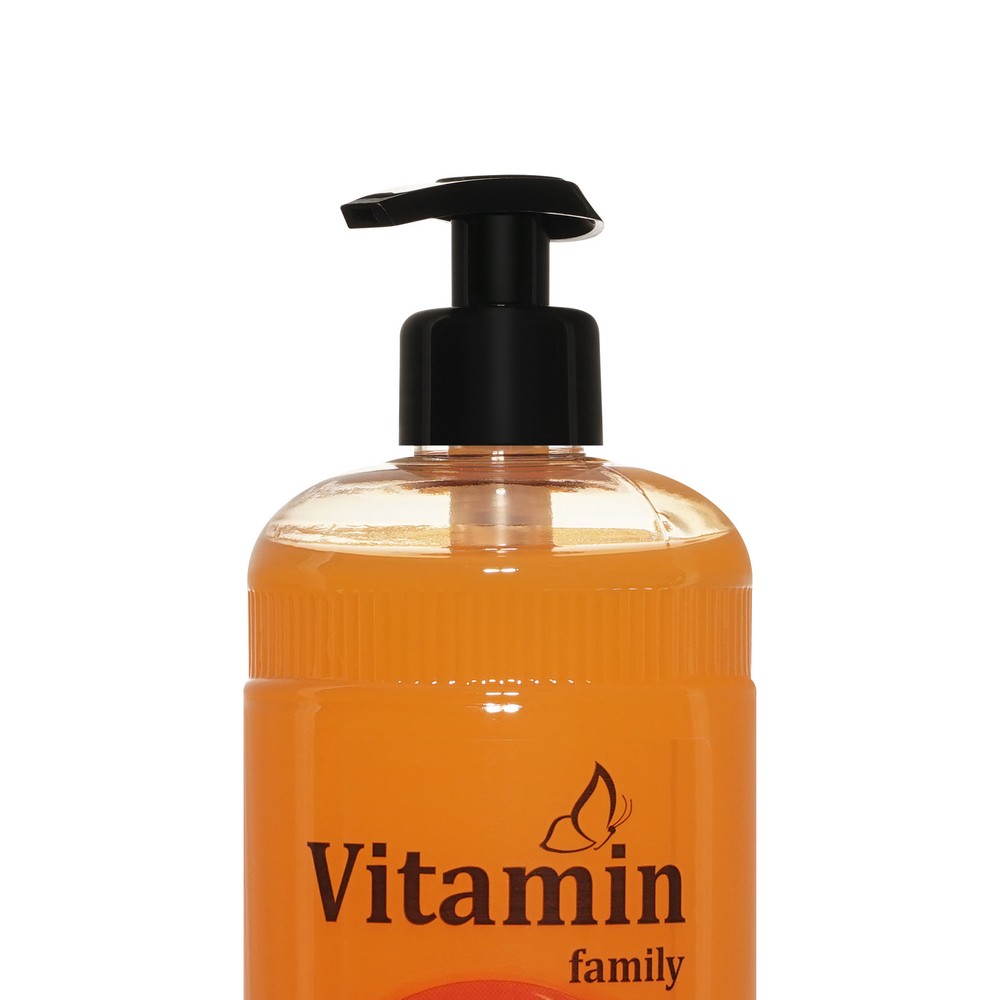 Увлажняющее крем - мыло Vitamin Family 5 фруктов 650мл. Фото 3.
