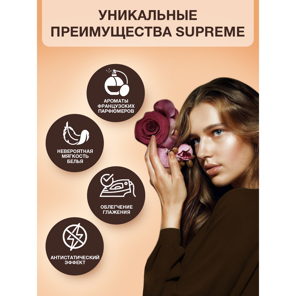 Парфюмированный кондиционер для белья Вернель Supreme Шарм 1,2л. Фото 11.
