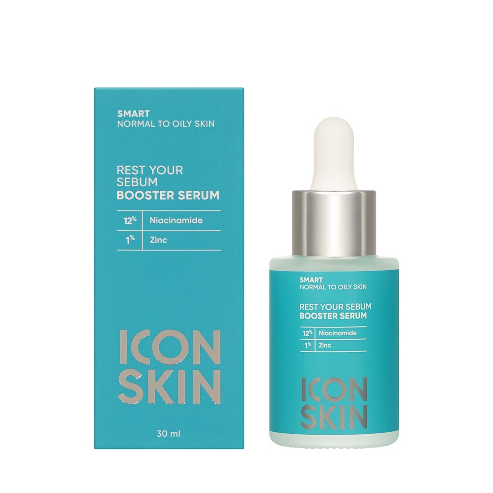 Себорегулирующая сыворотка - концентрат для лица ICON SKIN Rest Your Sebum Booster serum 30мл. Фото 1.
