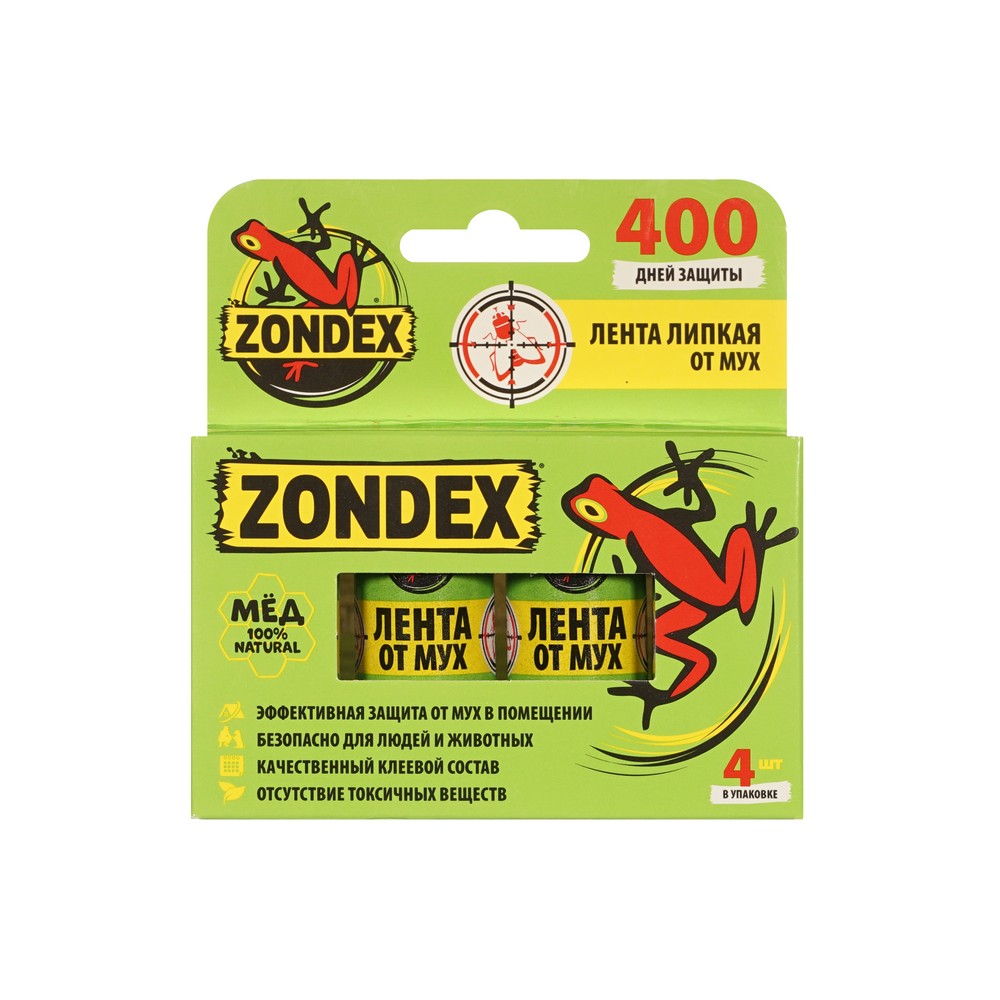 Липкая лента от мух Zondex 4шт. Фото 1.