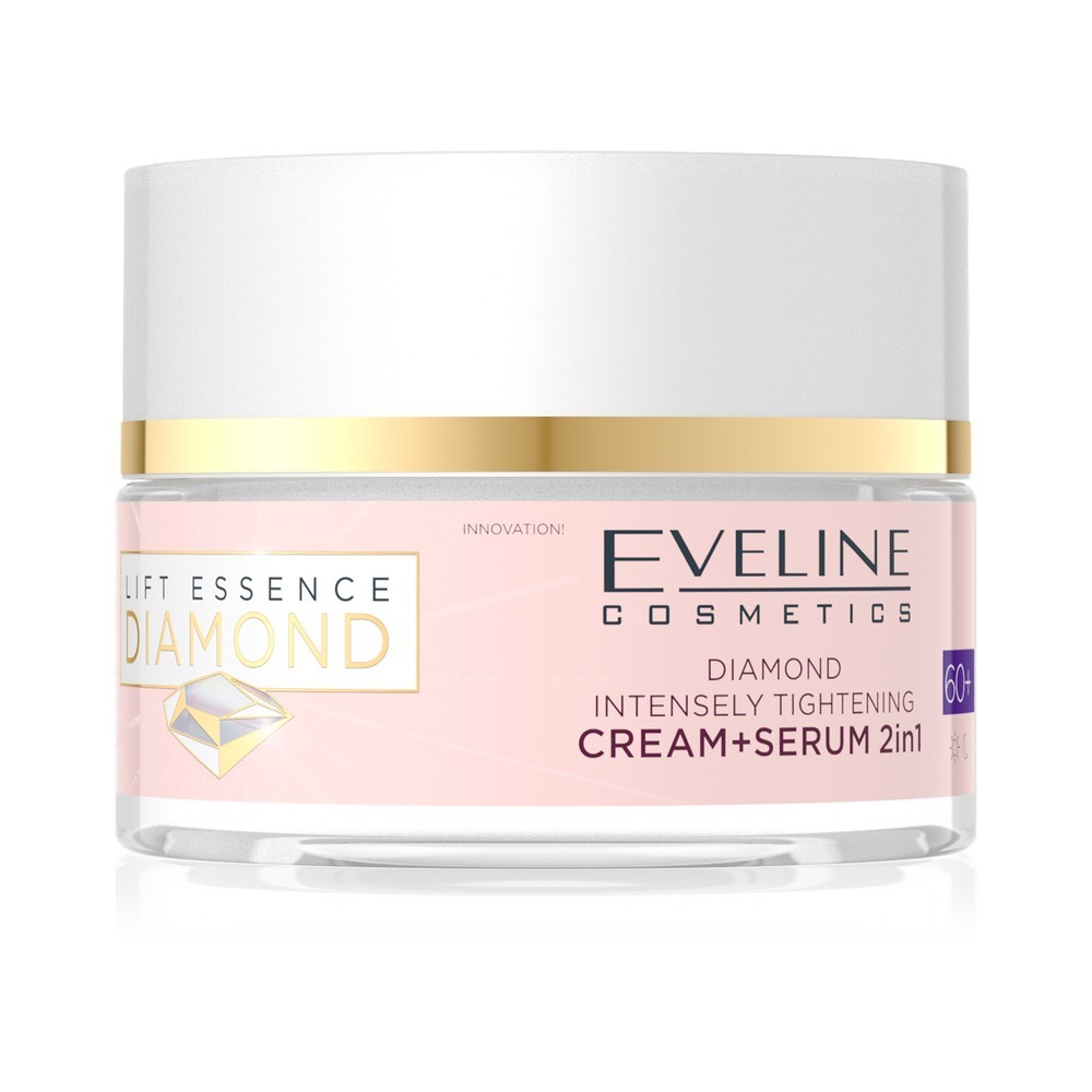 Бриллиантовый подтягивающий крем - сыворотка 2 в 1 Eveline Lift Essence Diamond 60+ 50мл. Фото 2.