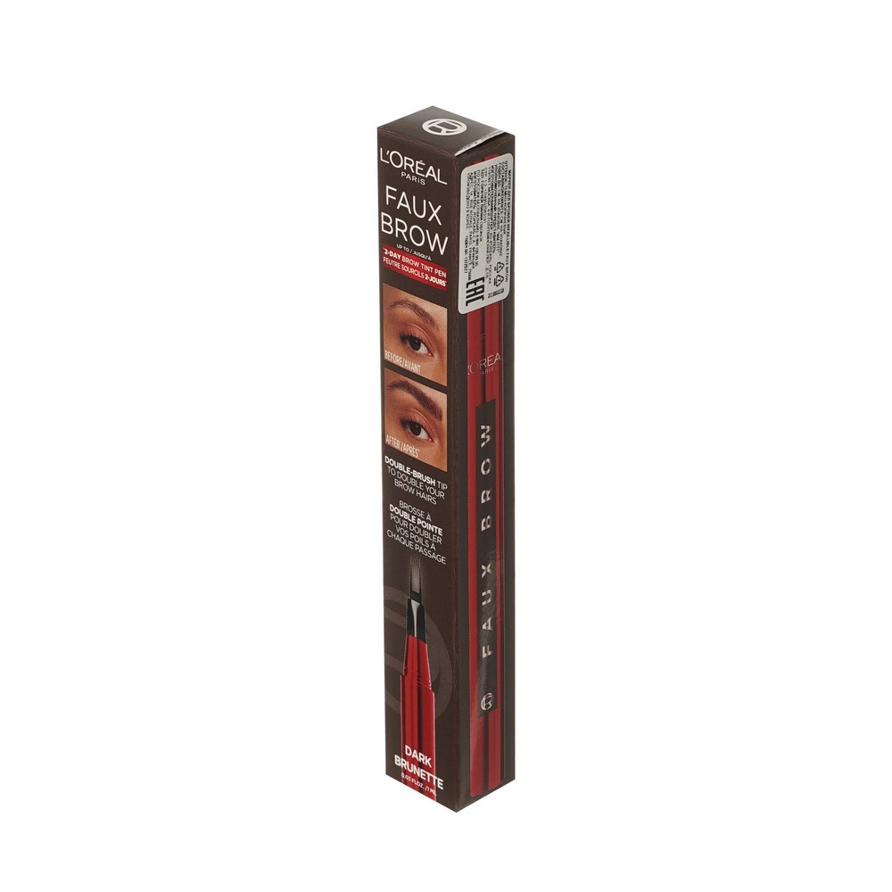 Маркер для бровей L'Oreal Paris Infaillible Faux Brow Dark brunette 1мл. Фото 2.